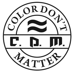 C. D. M. COLOR DON'T MATTER logo
