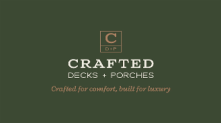 C D + P CRAFTED DECKS + PORCHES CRAFTED FOR COMFORT, BUILT FOR LUXURY logo