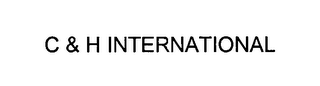 C & H INTERNATIONAL logo