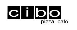 C I B O PIZZA. CAFE logo