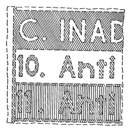 C. INAD 10. ANTI 11. ANTI logo