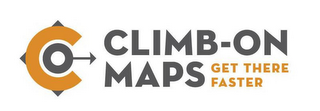 C O CLIMB ON MAPS GET THERE FASTER logo