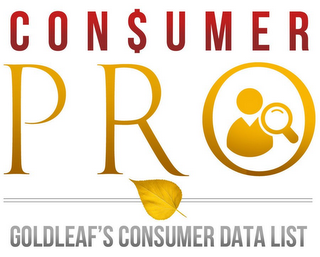 C O N $ U M E R P R O GOLDLEAF'S CONSUMER DATA LIST logo