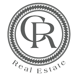 C R REAL ESTATE logo