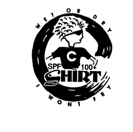 C-SHIRT SPF 100+ WET OR DRY I WON'T FRY logo
