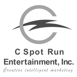 C SPOT RUN ENTERTAINMENT, INC.  CREATIVE INTELLIGENT MARKETING logo