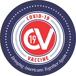 C V 19 COVID-19 VACCINE BRINGING AMERICANS TOGETHER AGAIN logo