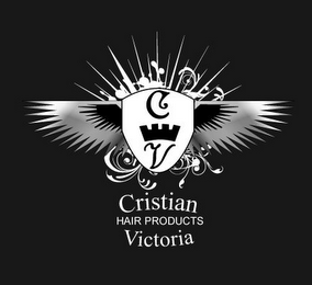 C V CRISTIAN VICTORIA HAIR PRODUCTS logo