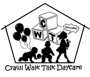 C W T DAYCARE! CRAWL WALK TALK DAYCARE logo