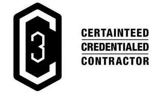 C3 CERTAINTEED CREDENTIALED CONTRACTOR logo