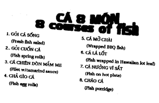 CA 8 MON 8 COURSES OF FISH logo