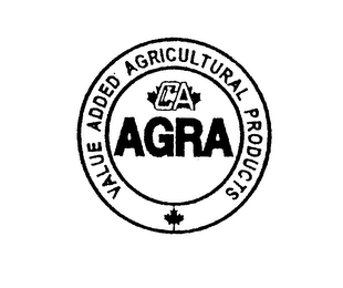 CA AGRA VALUE ADDED AGRICULTURAL PRODUCTS logo