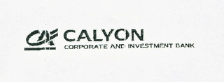 CA CALYON CORPORATE AND INVESTMENT BANK logo