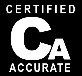 CA CERTIFIED ACCURATE logo