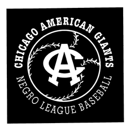 CA CHICAGO AMERICAN GIANTS NEGRO LEAGUE BASEBALL logo