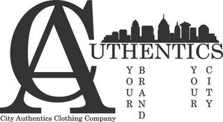 CA UTHENTICS CITY AUTHENTICS CLOTHING COMPANY YOUR BRAND YOUR CITY logo