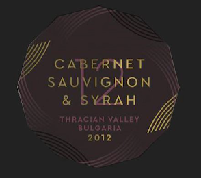 CABERNET SAUVIGNON & SYRAH 12 THRACIAN VALLEY BULGARIA 2012 logo