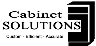 CABINET SOLUTIONS CUSTOM - EFFICIENT - ACCURATE logo