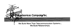 CABLE SERVICES COMPANY/ INC.  WE BUILD MORE THAN TELECOMMUNICATION SYSTEMS...WE BUILD RELATIONSHIPS. logo