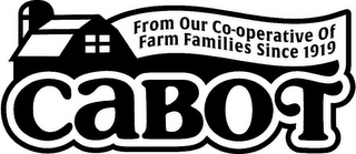 CABOT FROM OUR CO-OPERATIVE OF FARM FAMILIES SINCE 1919 logo