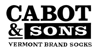 CABOT & SONS VERMONT BRAND SOCKS logo