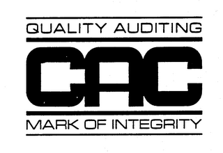CAC QUALITY AUDITING MARK OF INTEGRITY logo
