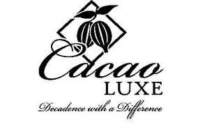 CACAO LUXE DECADENCE WITH A DIFFERENCE logo