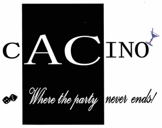 CACINO WHERE THE PARTY NEVER ENDS! logo