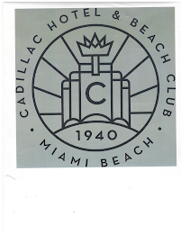 CADILLAC HOTEL & BEACH CLUB MIAMI BEACH 1940 C logo