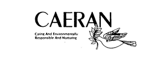 CAERAN CARING AND ENVIRONMENTALLY RESPONSIBLE AND NURTURING logo