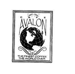 CAFE AVALON THE FINEST COFFEE THE WORLDOVER logo