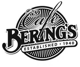 CAFE BERING'S ESTABLISHED · 1940 logo