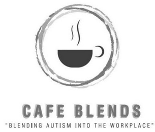 CAFE BLENDS "BLENDING AUTISM INTO THE WORKPLACE" logo