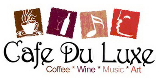 CAFE DU LUXE COFFEE WINE MUSIC ART logo