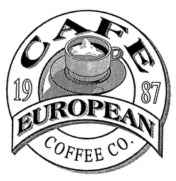 CAFE EUROPEAN COFFEE CO. 1987 logo