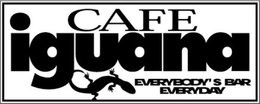 CAFE IGUANA EVERYBODY'S BAR EVERYDAY logo