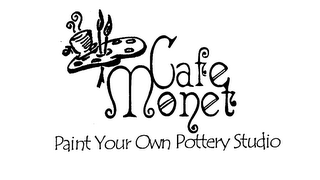 CAFE MONET PAINT YOUR OWN POTTERY STUDIO logo