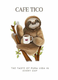 CAFE TICO THE TASTE OF PURA VIDA IN EVERY CUP logo