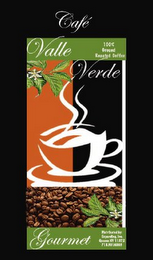 CAFE VALLE VERDE GOURMET 100% GROUND ROASTED COFFEE logo