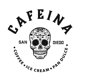 CAFEINA SAN DIEGO · COFFEE · ICE CREAM · PAN DULCE · logo