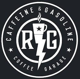 CAFFEINE & GASOLINE RG COFFEE GARAGE logo