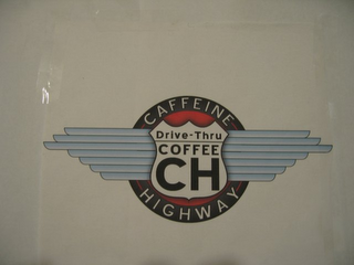 CAFFEINE HIGHWAY DRIVE-THRU COFFEE CH logo