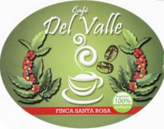 CAFÉ DEL VALLE FINCA SANTA ROSA ORGÁNICO 100% ECOLÓGICA logo