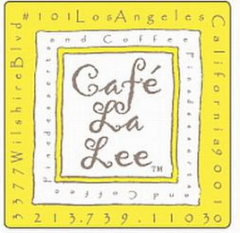 CAFÉ LA LEE 3377 WILSHIRE BLVD #101 LOS ANGELES CALIFORNIA 90010 213.739.1103 logo