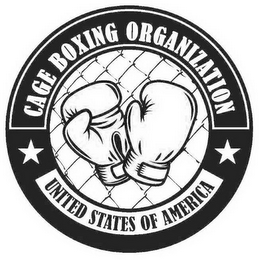 CAGE BOXING ORGANIZATION UNITED STATES OF AMERICA logo