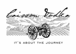 CAISSON VODKA EST. 2015 IT'S ABOUT THE JOURNEY logo
