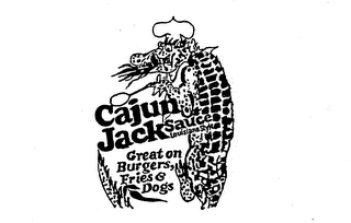 CAJUN JACK SAUCE LOUISIANA STYLE GREAT ON BURGERS, FRIES & DOGS logo