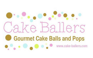 CAKE BALLERS GOURMET CAKE BALLS AND POPS WWW.CAKE-BALLERS.COM logo