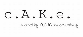 C.A.K.E. CREATED BY ALI-KHAN EXCLUSIVELY logo