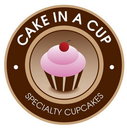 CAKE IN A CUP SPECIALTY CUPCAKES logo